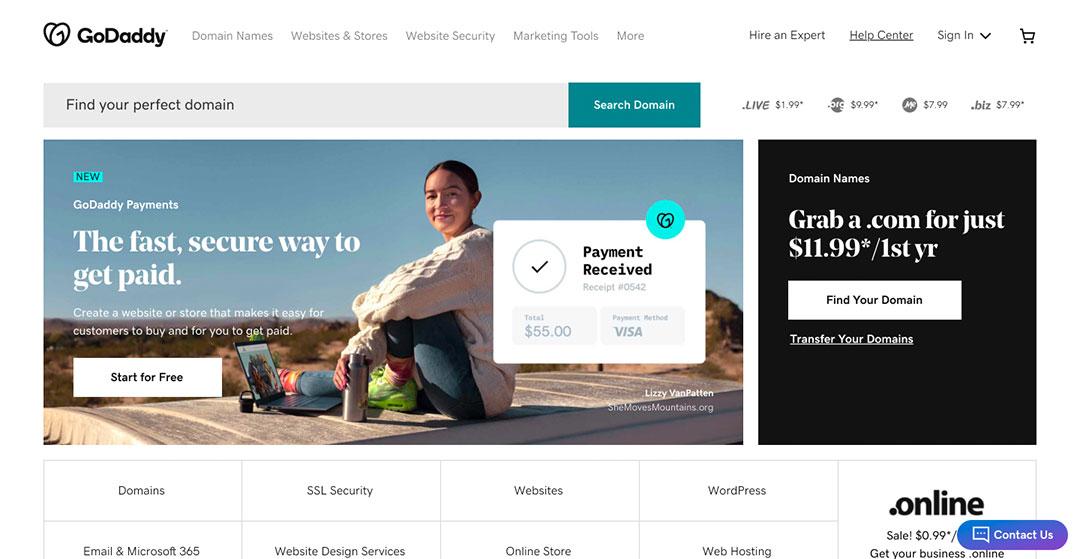 Godaddy-Homepage-2021